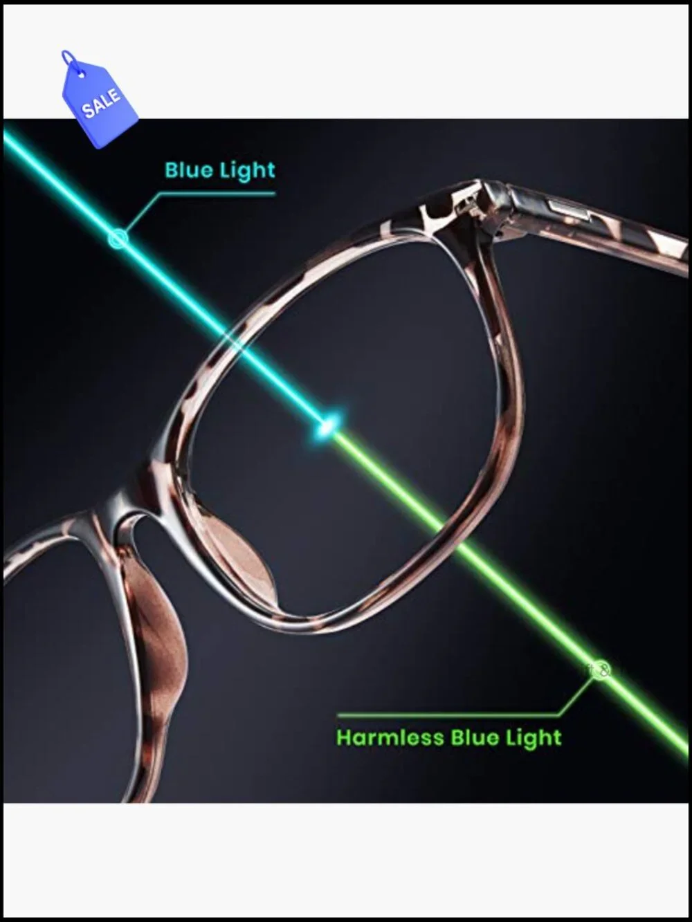 Square Oversize Blue Light Blocking Glasses for Women Men